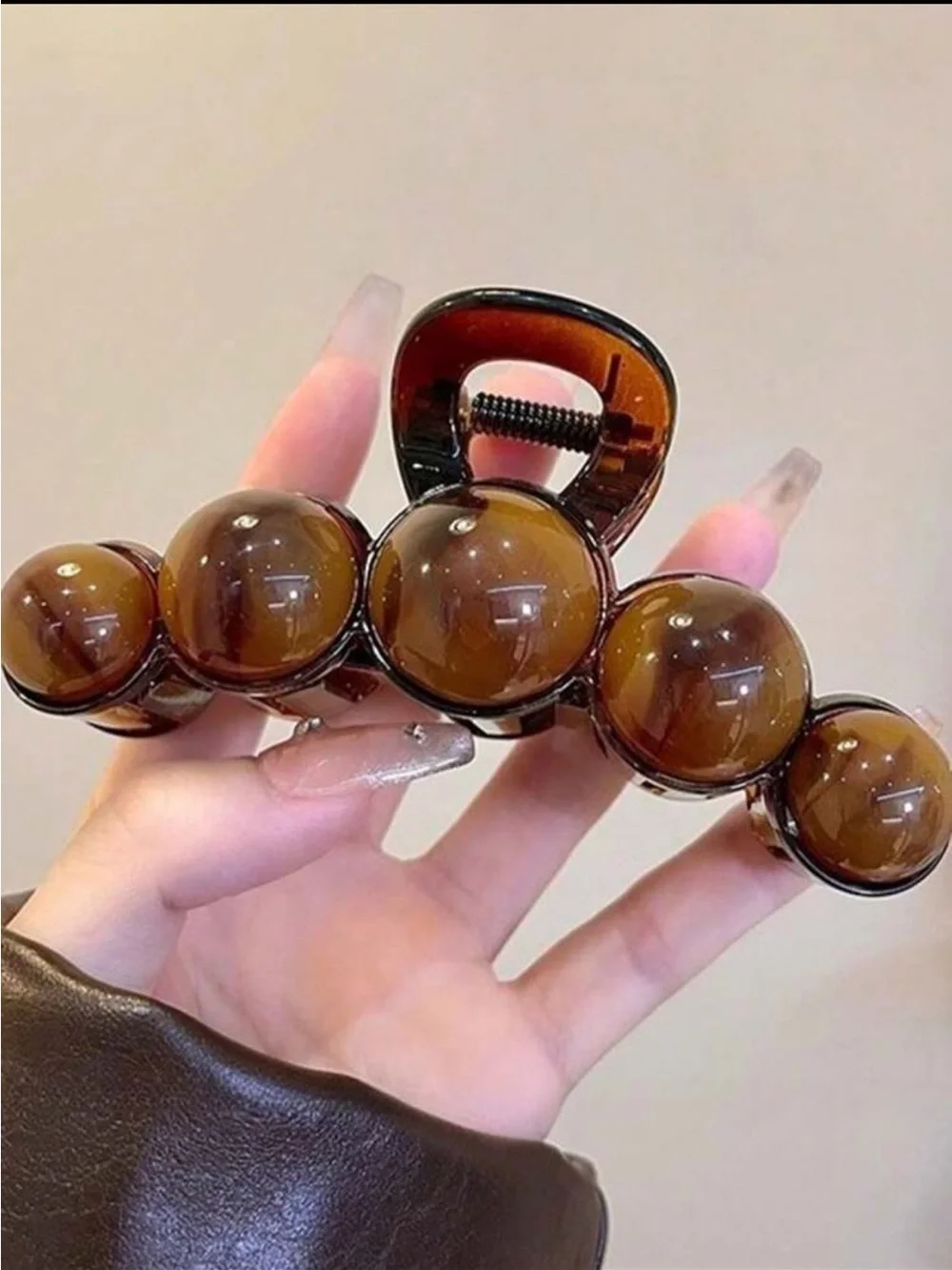 Tortoiseshell Bubble Hair Claw Clip NEW 🏷️